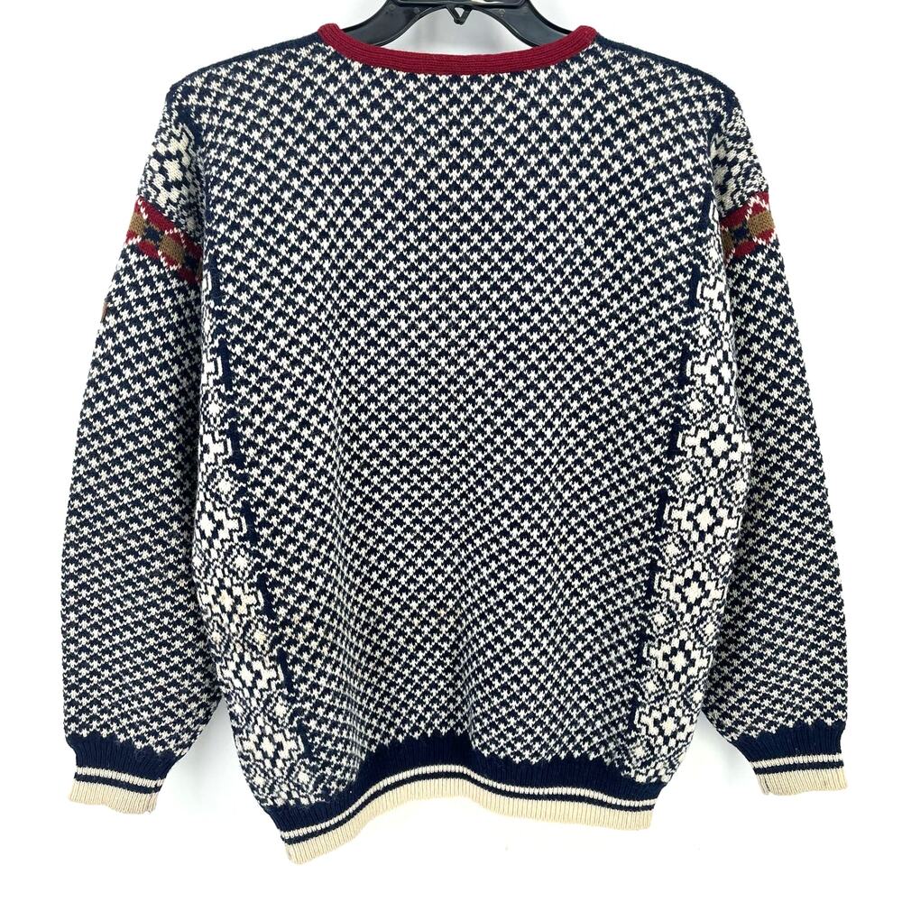 Sondre Nordic Wool Fair Isle Sweater Mens Size Medium Metal Clasp Closure - Picture 4 of 6